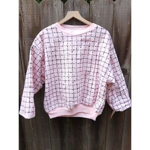 Eber San Francisco‎ Womens Pink Reversible Cloud Pullover Rare 80's